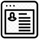 Perfil Detalhes Pagina Da Web Ícone