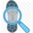 Magnifier Shoeprint Crime Icon