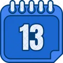 Dia 13 Dia 13 Numero 13 Icono