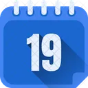 Dia 19 Dia 19 Numero 19 Icono