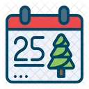 Navidad Dia Calendario Icono