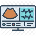 Diagnostic Ultrasonic Checking Icon