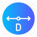 Diametro Matematicas Geometria Icono