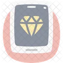 Diamond Flat Rounded Icon Icône