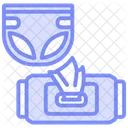 Diaper And Wipes Duotone Line Icon アイコン