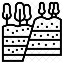 地殻変動、気候変動、地質構造学 アイコン