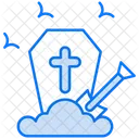 Digging Grave Grave Cemetery Icon