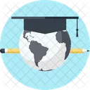 Digital Elearning Earth Icon