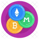 Virtual Currencies Digital Currencies Cryptocurrencies Icon