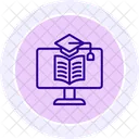 Digital Learning Line Icon Icon