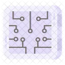 Digital Nodes Connection Paper Icon