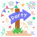 Party Direction New Year Icon