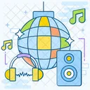 Disco Night Club Dance Area Icon