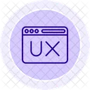 Icono De Linea De Diseno Ux Icono