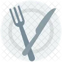 Dish Plate Fork Icon