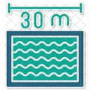 Distance Swimming Championship Length Icon