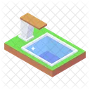 Diving Board Swimming Tower Swimming Board Icon