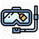 Diving Goggles Snorkel Price Tag Icon