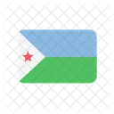 Djibouti Flag Country Icon