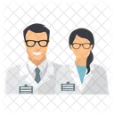 Pareja de doctores  Icono