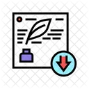 Writing Description Color Icon