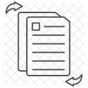 Document Sharing Thinline Icon アイコン