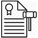 Legal Documento Prova Ícone