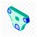 Diaper Dog Isometric Icon