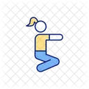 Squat Body Burning Icon