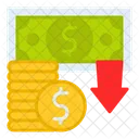 Dollar Down Money Icon