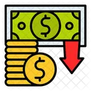 Dollar Down Money Icon