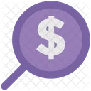 Dollar Search Glass Icon