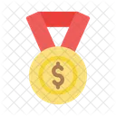 Dollar Medal Badge アイコン