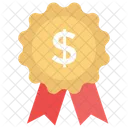 Business Medal Dollar Badge Award Icon