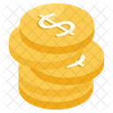 Dollar Coins Cash Coins Money Coins Icon