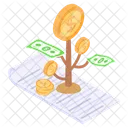 Money Growth Money Plant Business Development Icon