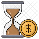 Deadline Stopwatch Dollar Icon