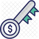 Dollar With Key Business Key Business Secrets Icon