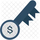 Dollar With Key Business Key Business Secrets Icon