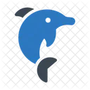 Dolphin Water Jumping Icon