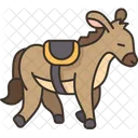 Donkey Riding Animal Icon