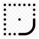 Dotted Radius Bottom Right Curve Tool Icon