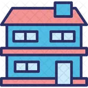 Double Story House Family House Multi Storey House Icon