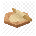 Dough on cutting board  Icon