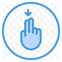 Down Finger Gesture Icon