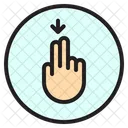 Down Finger Gesture Icon