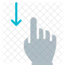 Down Swipe Finger Icon