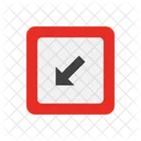 Down Left Arrow  Icon