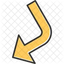 Down Left Arrow  Icon