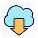 Cloud Data Download Icon